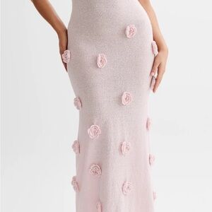 Meshki Pink Floral Maxi Skirt